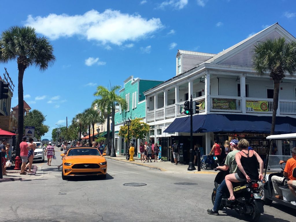 Street view of Key West shopping district, one of the cruise ports on Celebrity