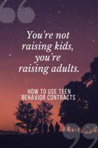 How to use teen behavior contracts to encourage independence and responsibility
