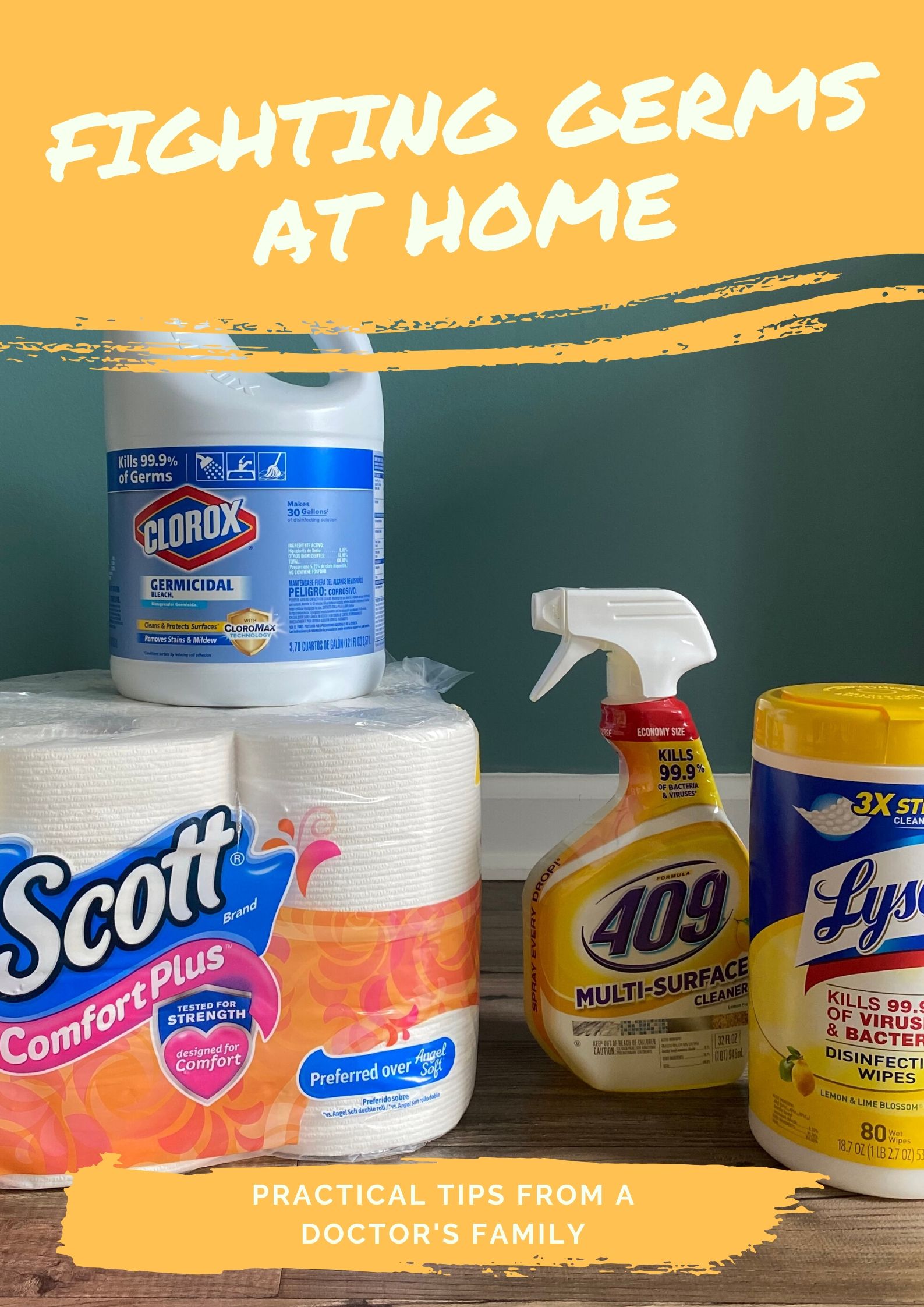 Wondering how to fight germs at home? Worried about viruses or how to keep the kids healthy? I've been married to a family doctor for 30 years -- and we rarely get sick. This is what we do to keep germs at bay in our house. I hope these practical tips help you! 