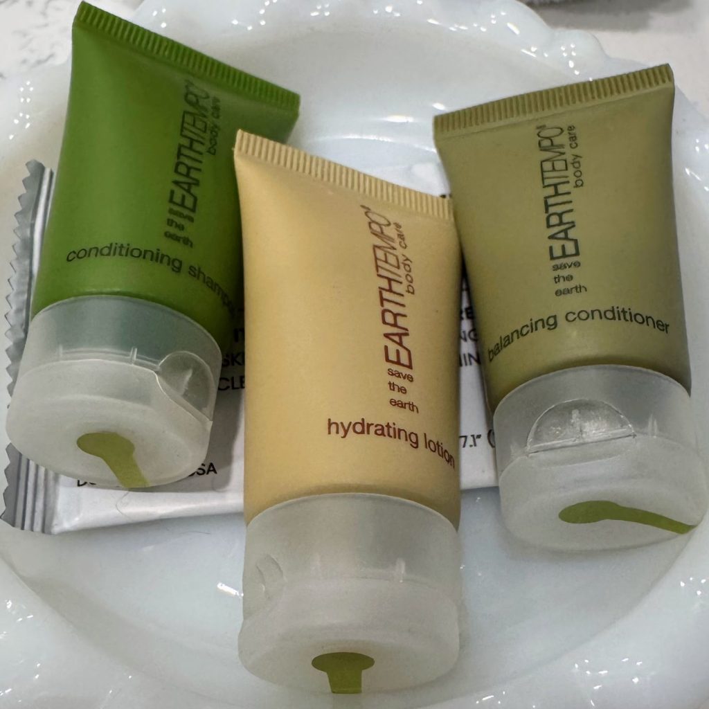 Some of the bath amenities provided at Hatch House.