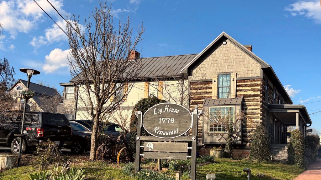 Exterior of the Log House 1776 Restaurant in Wytheville.
