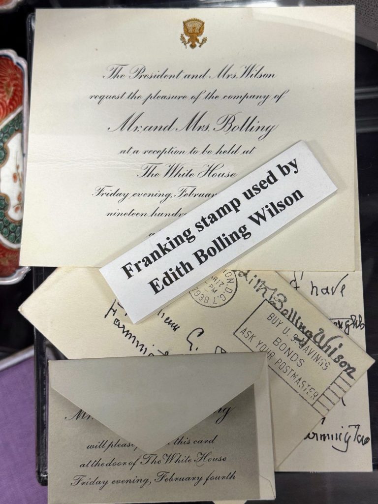Memorabilia in the Edith Bolling Wilson Birthplace Museum includes correspondence from when she was First Lady.