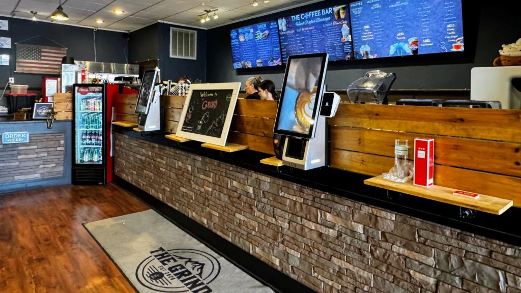 Interior of the Grind Coffee Shop and Eatery.